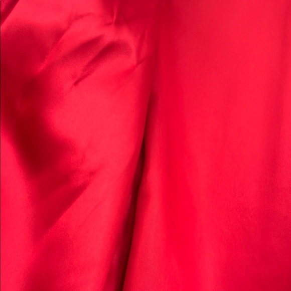 Vintage Red Wool Coat with mink fur collar. Like new condition. Beautiful lines - Picture 8 of 9